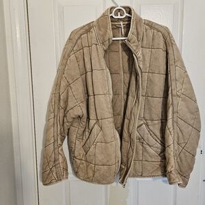 Free people quilted knit jacket